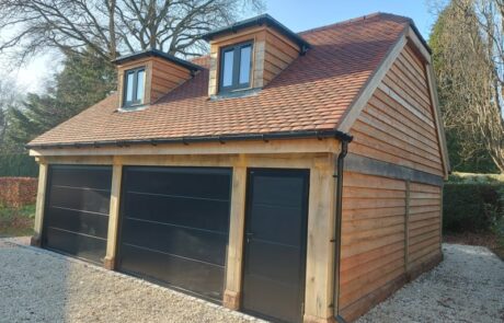 20240110_135725 double oak framed garage surrey